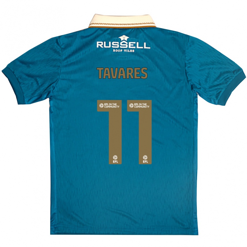 ילדים כדורגל פאביו טבארס #11 תכלת לבן הרחק ג'רזי 2025/26