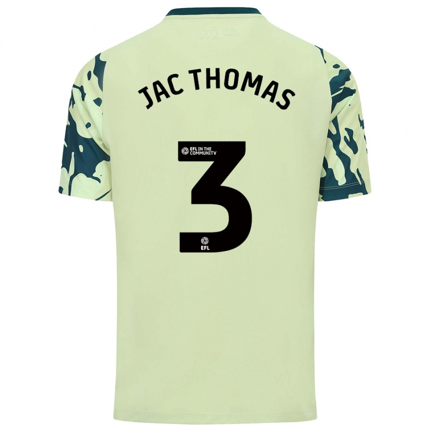 ילדים כדורגל ג'אק תומאס #3 ירוק כהה הרחק ג'רזי 2025/26