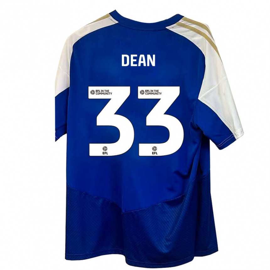 ילדים כדורגל Tom Dean #33 כחול לבן זהב הרחק ג'רזי 2025/26