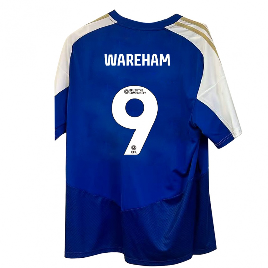 ילדים כדורגל ג'יידן וורהאם #9 כחול לבן זהב הרחק ג'רזי 2025/26