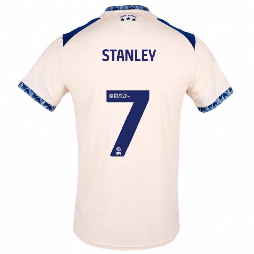 ילדים כדורגל Katie Stanley #7 לבן שמנת כחול נייבי הרחק ג'רזי 2025/26