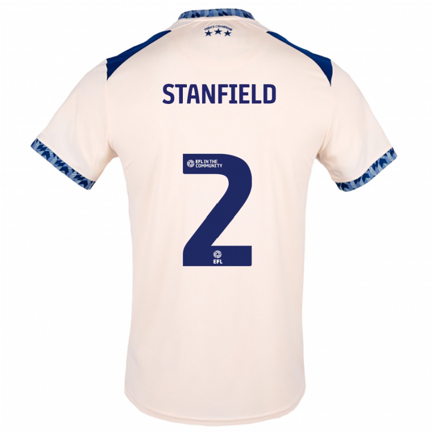 ילדים כדורגל Beth Stanfield #2 לבן שמנת כחול נייבי הרחק ג'רזי 2025/26