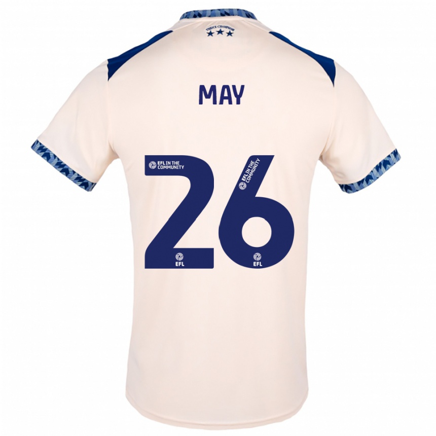 ילדים כדורגל אלפי מיי #26 לבן שמנת כחול נייבי הרחק ג'רזי 2025/26