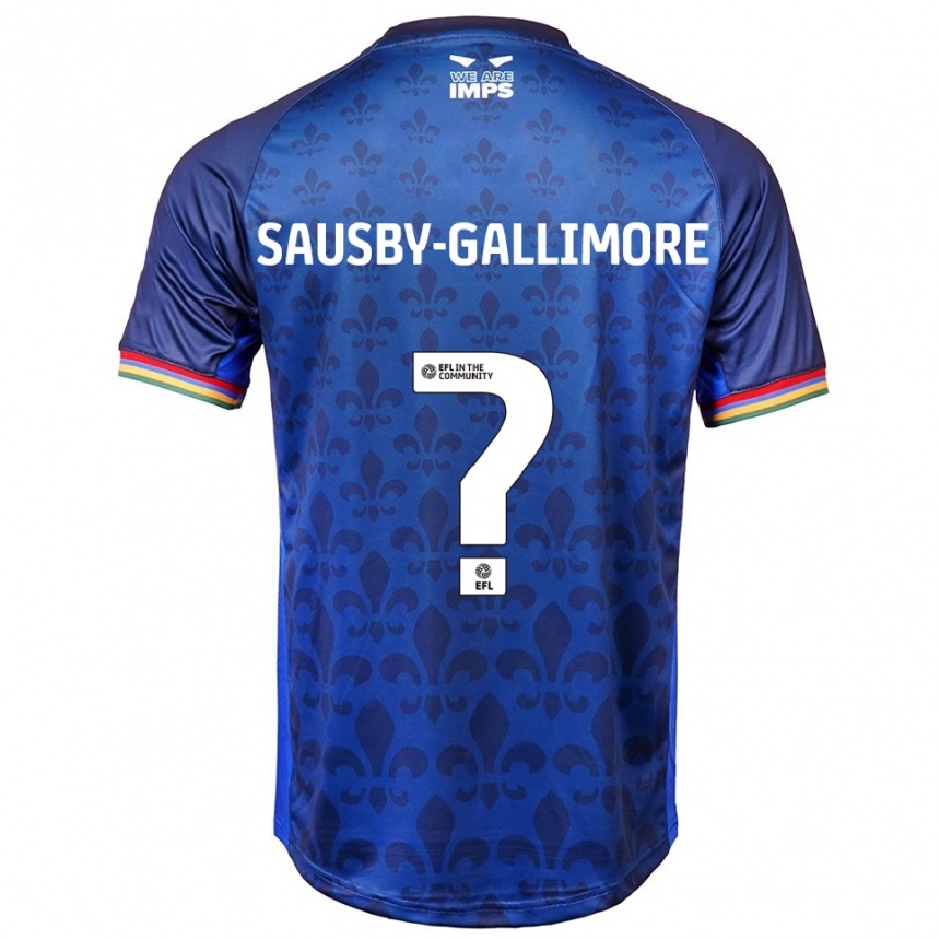 ילדים כדורגל Olivia Sausby-Gallimore #0 כחול נייבי הרחק ג'רזי 2025/26