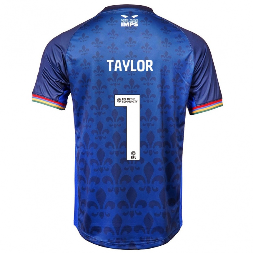 ילדים כדורגל Jaden Taylor #1 כחול נייבי הרחק ג'רזי 2025/26