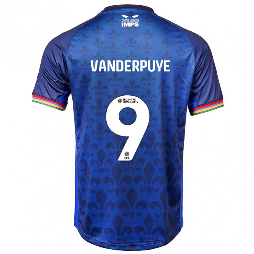 ילדים כדורגל דניאל ונדרפויה #9 כחול נייבי הרחק ג'רזי 2025/26