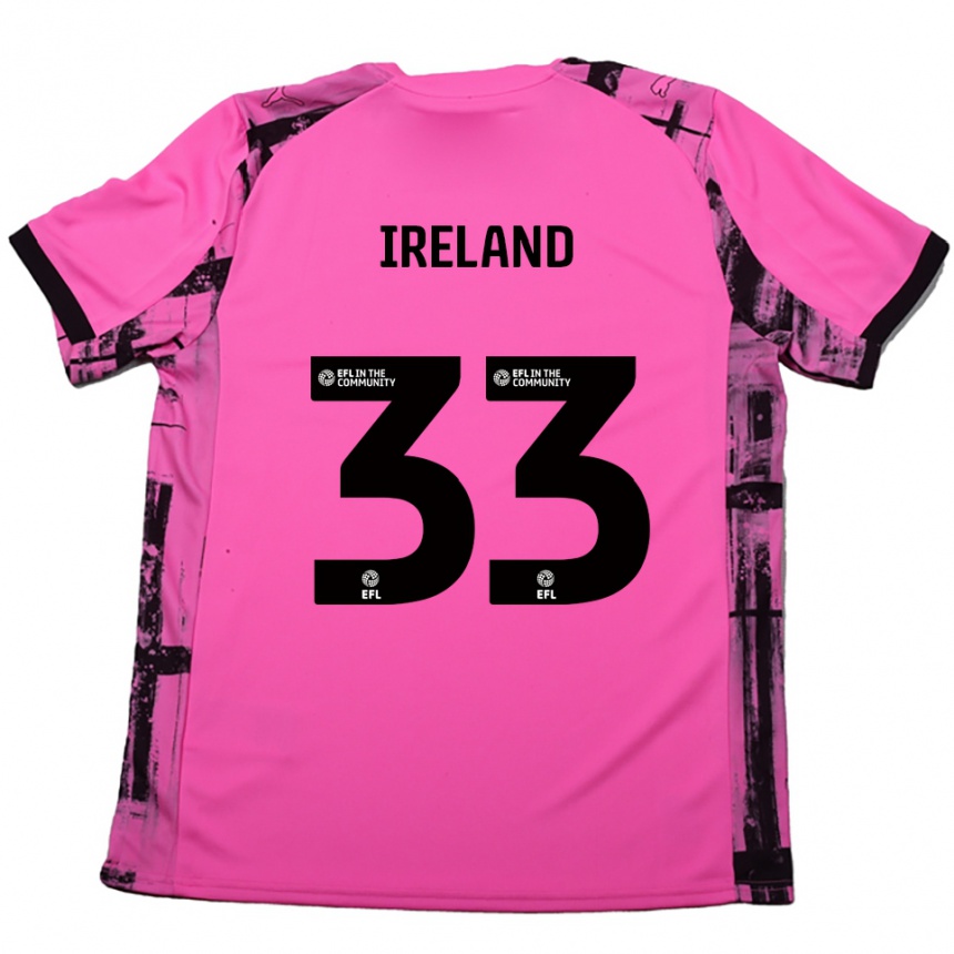 ילדים כדורגל Matthew Ireland #33 אדום ורד שחור הרחק ג'רזי 2025/26