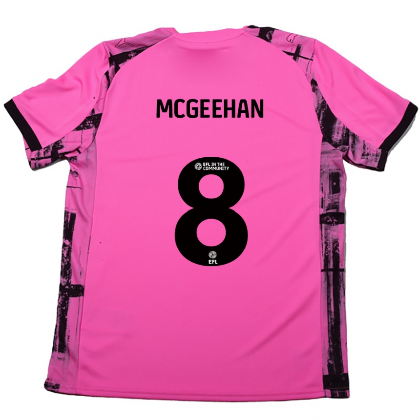 ילדים כדורגל קמרון מקגיהאן #8 אדום ורד שחור הרחק ג'רזי 2025/26