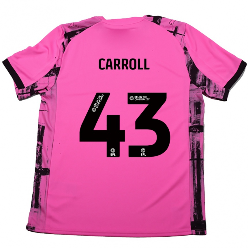 ילדים כדורגל Charlie Carroll #43 אדום ורד שחור הרחק ג'רזי 2025/26