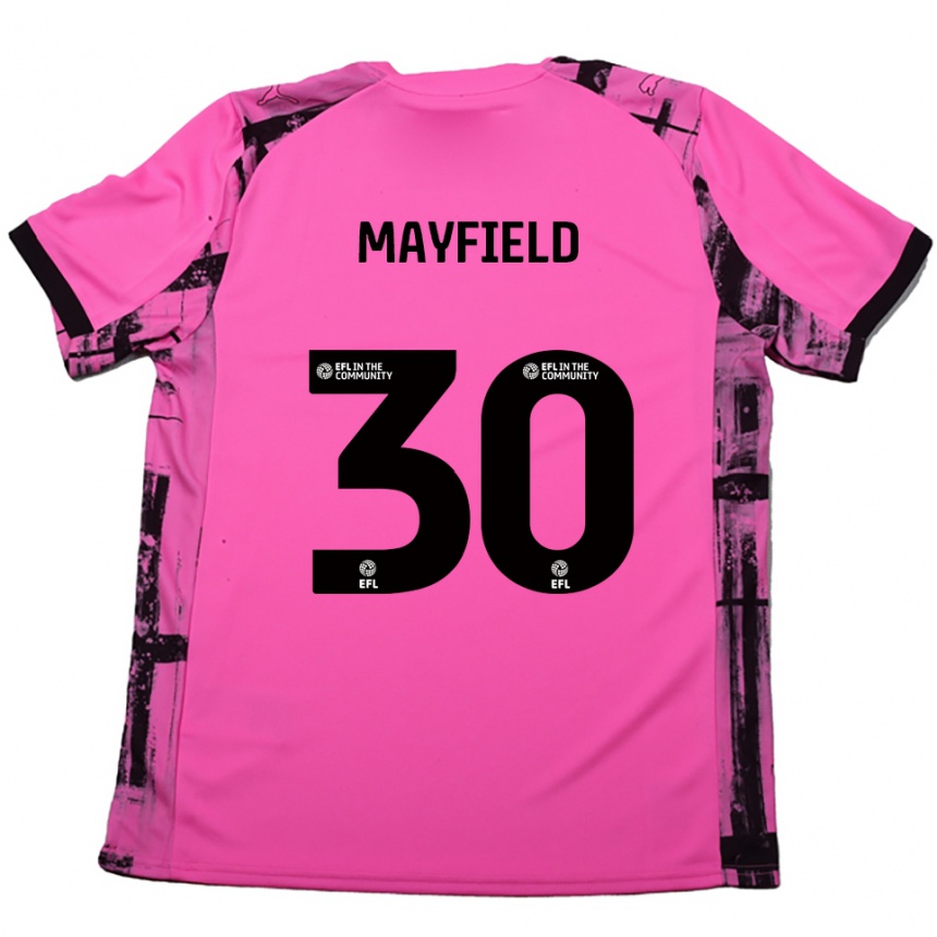 ילדים כדורגל Holly Mayfield #30 אדום ורד שחור הרחק ג'רזי 2025/26