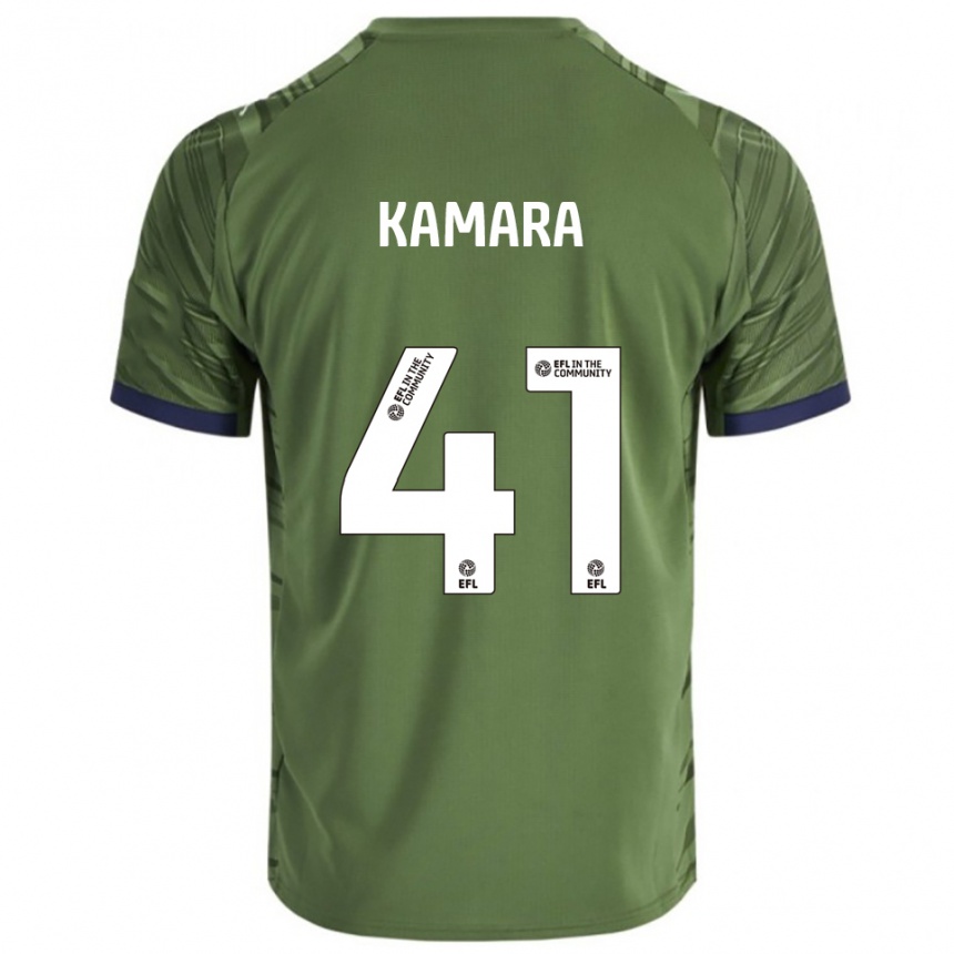 ילדים כדורגל David Kamara #41 ירוק לבן הרחק ג'רזי 2025/26