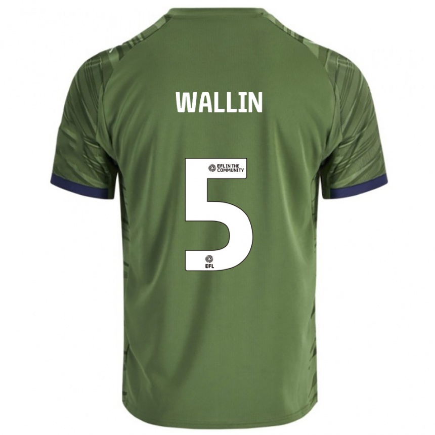 ילדים כדורגל אוסקר ואלין #5 ירוק לבן הרחק ג'רזי 2025/26