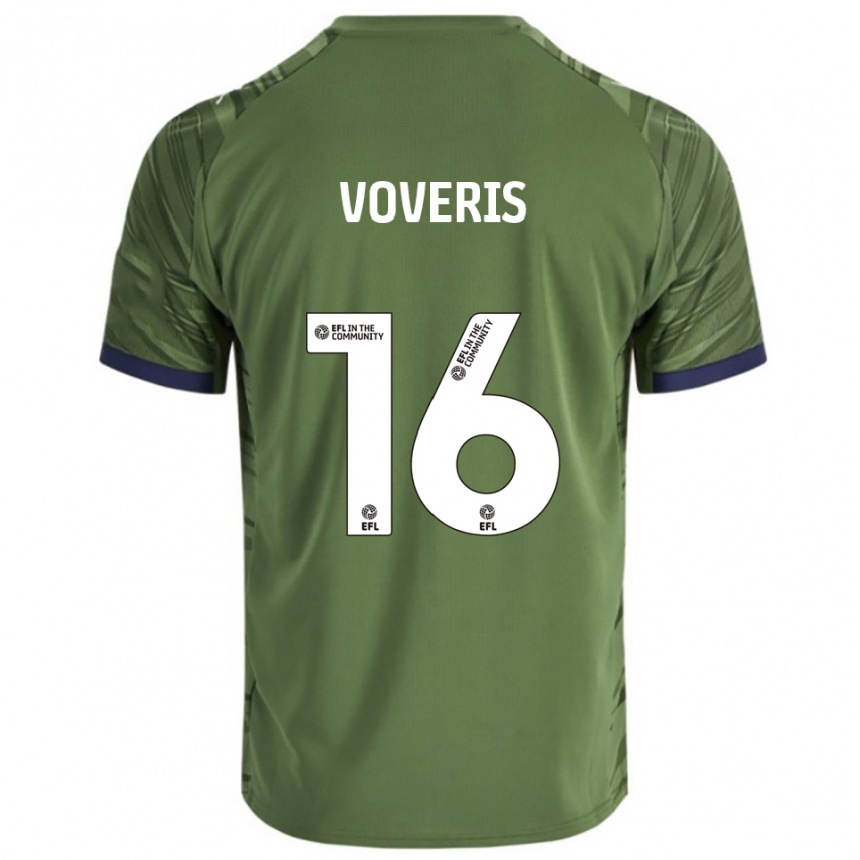 ילדים כדורגל Airidas Voveris #16 ירוק לבן הרחק ג'רזי 2025/26