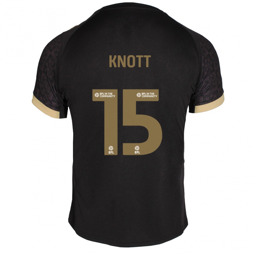 ילדים כדורגל Georgie Knott #15 שחור זהב הרחק ג'רזי 2025/26