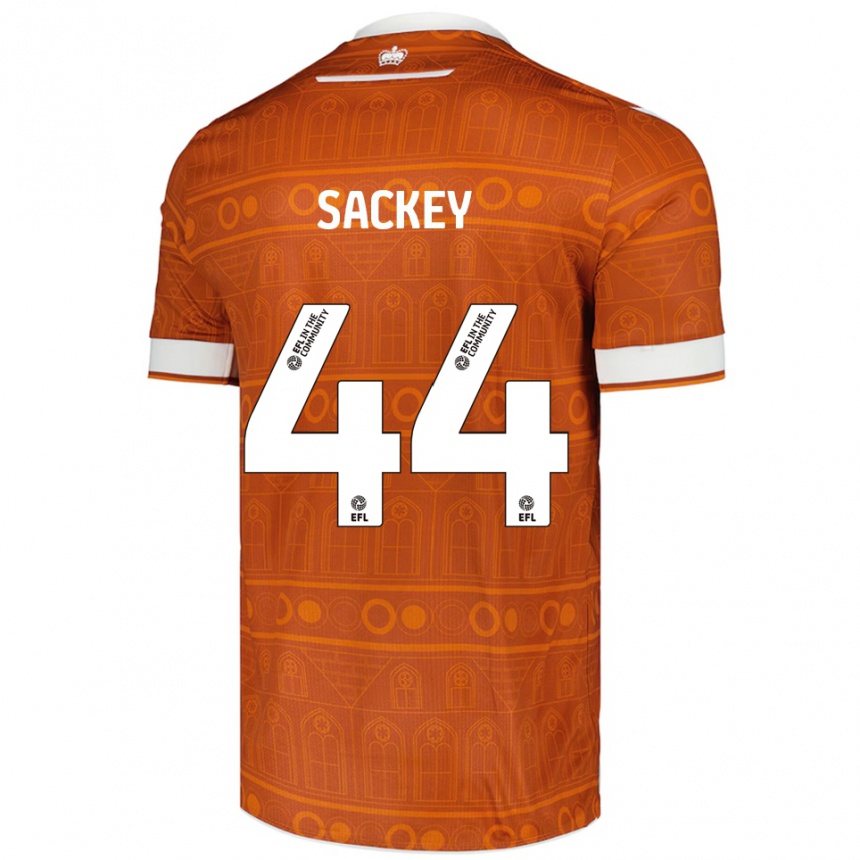 ילדים כדורגל Tyler Sackey #44 כתום לבן הרחק ג'רזי 2025/26