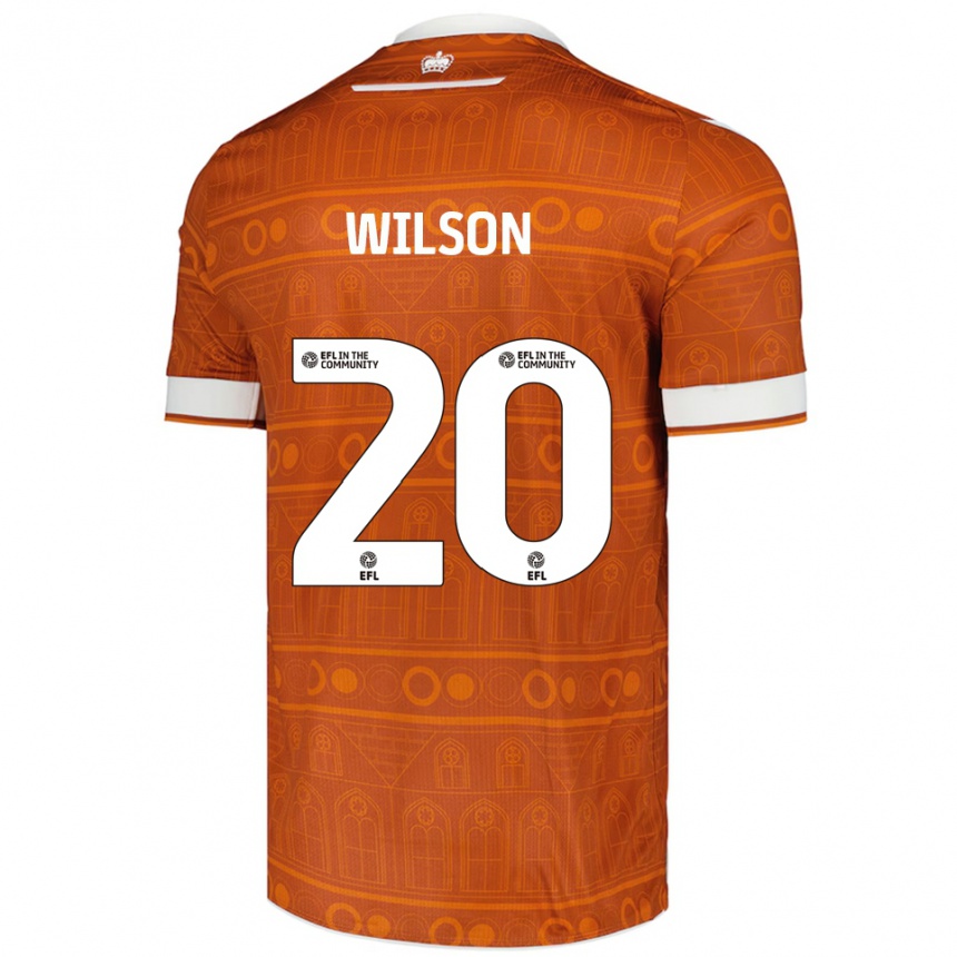 ילדים כדורגל Georgia Wilson #20 כתום לבן הרחק ג'רזי 2025/26