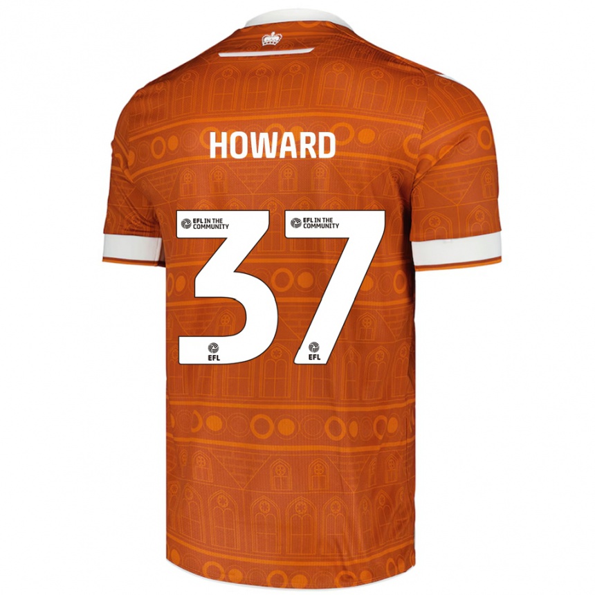 ילדים כדורגל Luke Howard #37 כתום לבן הרחק ג'רזי 2025/26