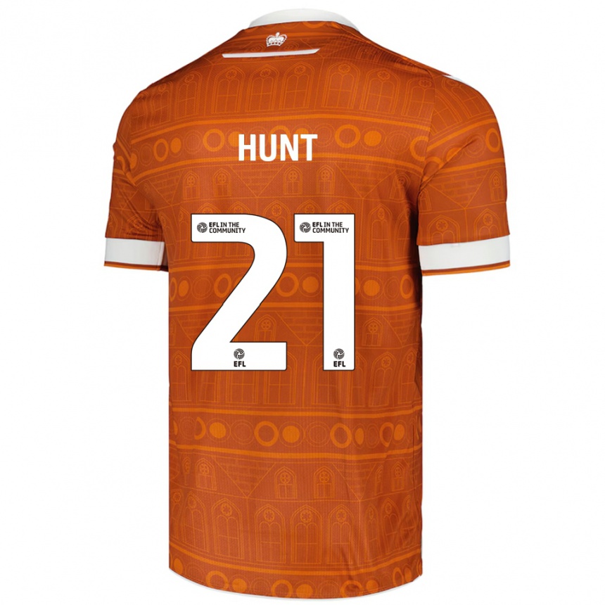 ילדים כדורגל Mae Hunt #21 כתום לבן הרחק ג'רזי 2025/26