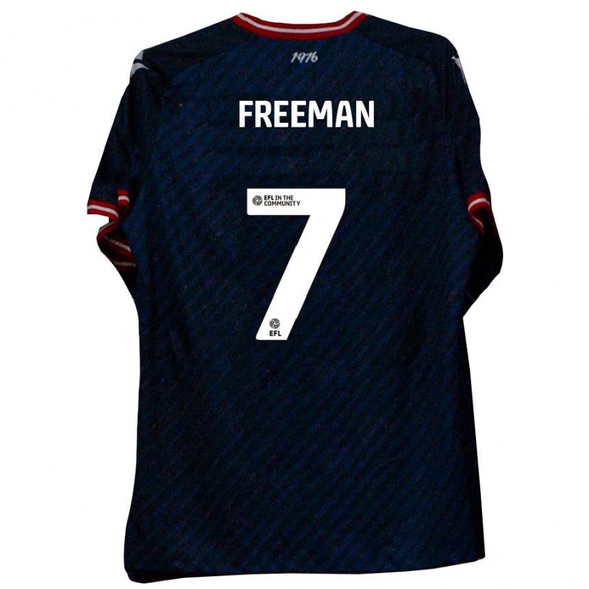 ילדים כדורגל Nick Freeman #7 כחול נייבי אדום הרחק ג'רזי 2025/26