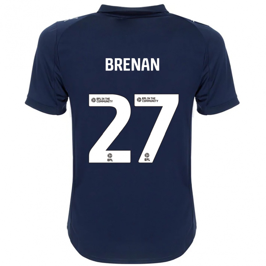 ילדים כדורגל Tobias Brenan #27 כחול נייבי לבן הרחק ג'רזי 2025/26