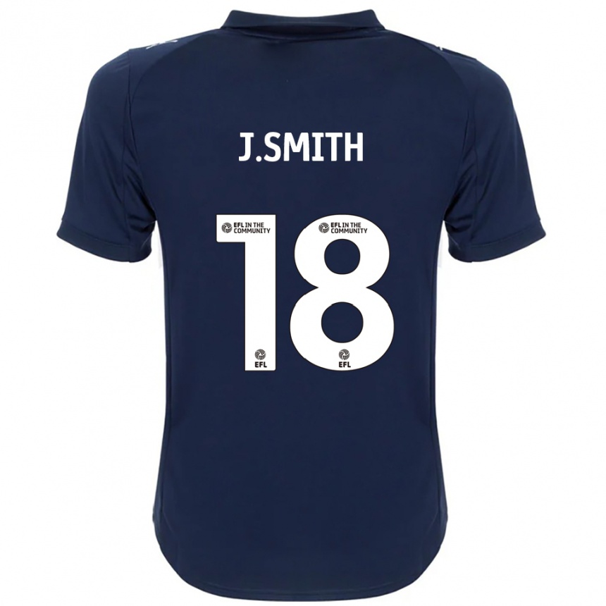 ילדים כדורגל Jonny Smith #18 כחול נייבי לבן הרחק ג'רזי 2025/26