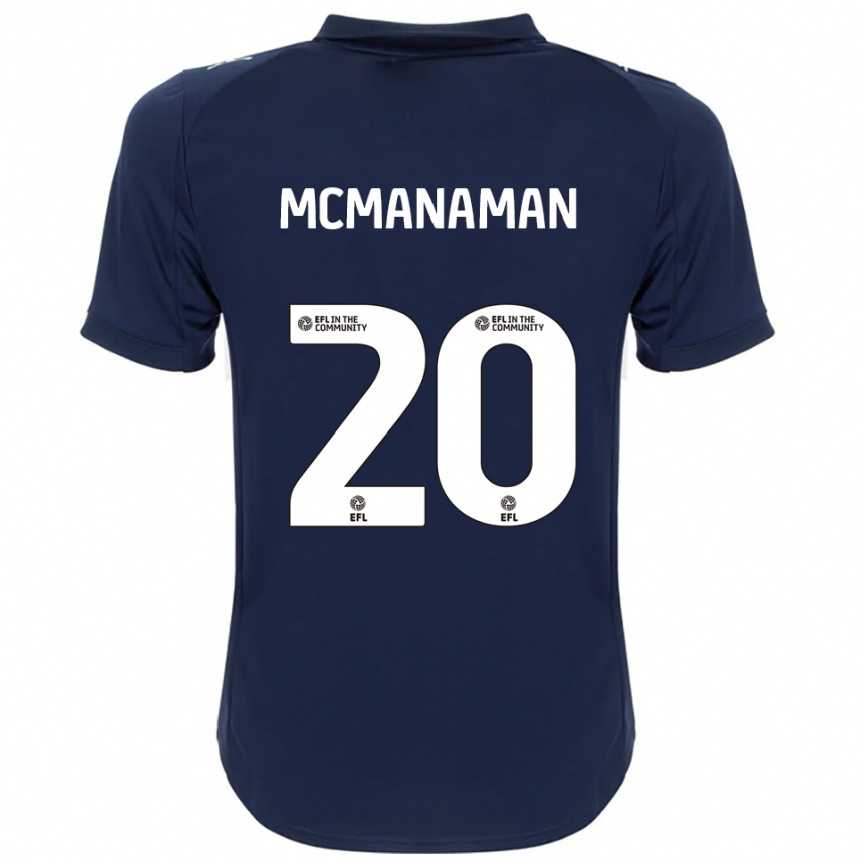 ילדים כדורגל קאלום מקמנמן #20 כחול נייבי לבן הרחק ג'רזי 2025/26