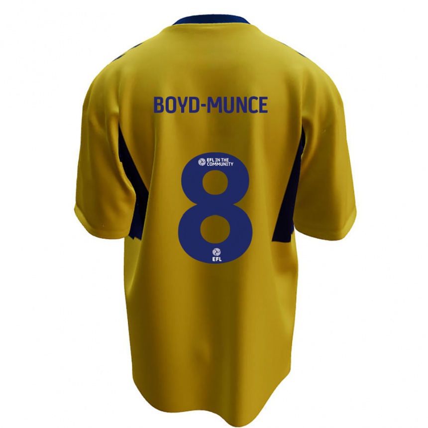 ילדים כדורגל קאולן בויד-מאנס #8 צהוב כחול הרחק ג'רזי 2025/26