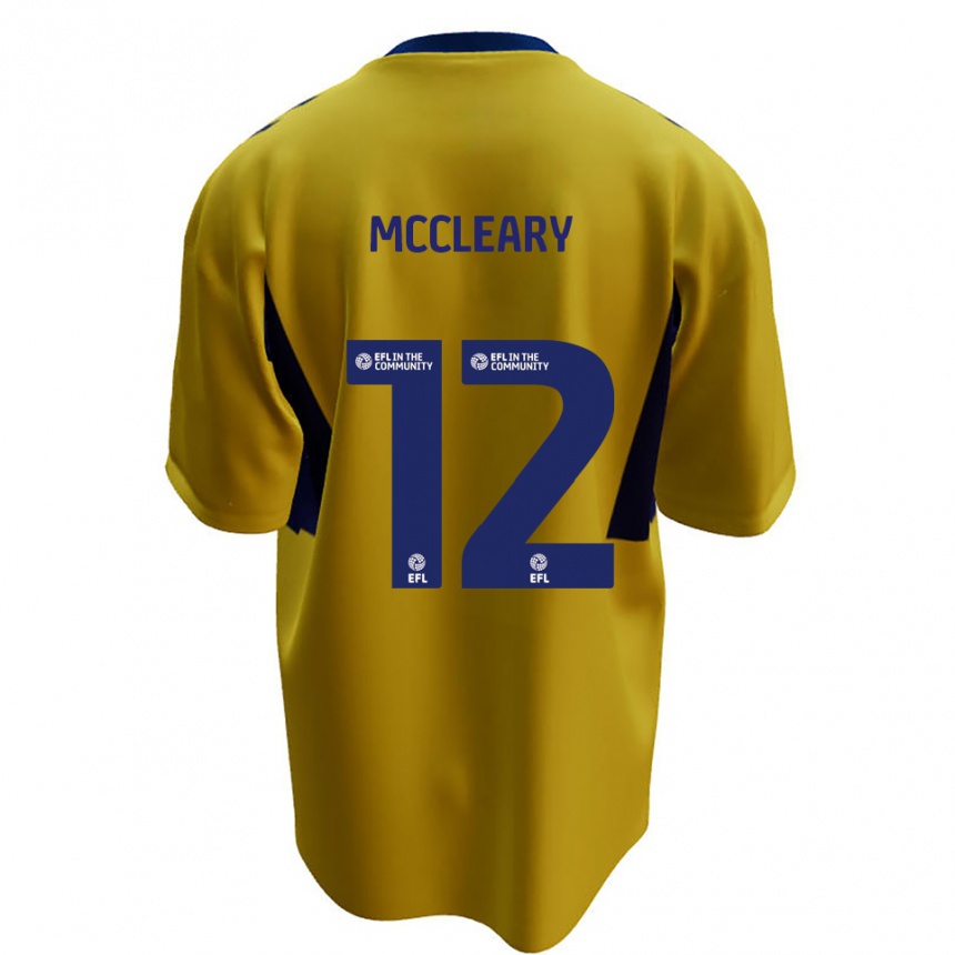 ילדים כדורגל גארת' מקלירי #12 צהוב כחול הרחק ג'רזי 2025/26