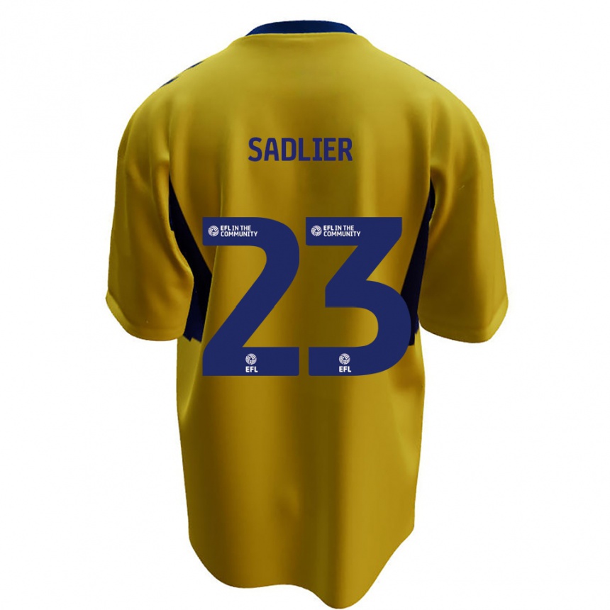 ילדים כדורגל קירן סאדלייה #23 צהוב כחול הרחק ג'רזי 2025/26