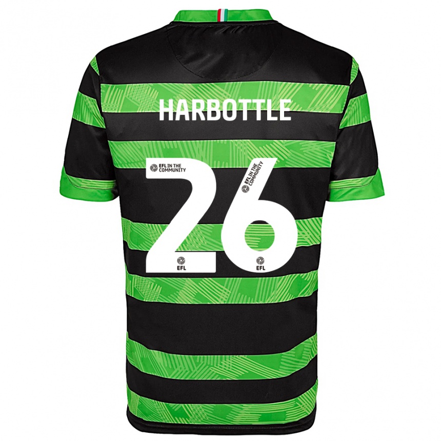 ילדים כדורגל ריילי הארבוטל #26 שחור ירוק הרחק ג'רזי 2025/26