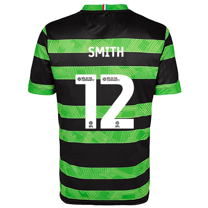 ילדים כדורגל אליסטר סמית' #12 שחור ירוק הרחק ג'רזי 2025/26 ילדים כדורגל אליסטר סמית' #12 שחור ירוק הרחק ג'רזי 2025/26