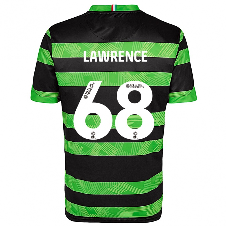 ילדים כדורגל Jake Lawrence #68 שחור ירוק הרחק ג'רזי 2025/26