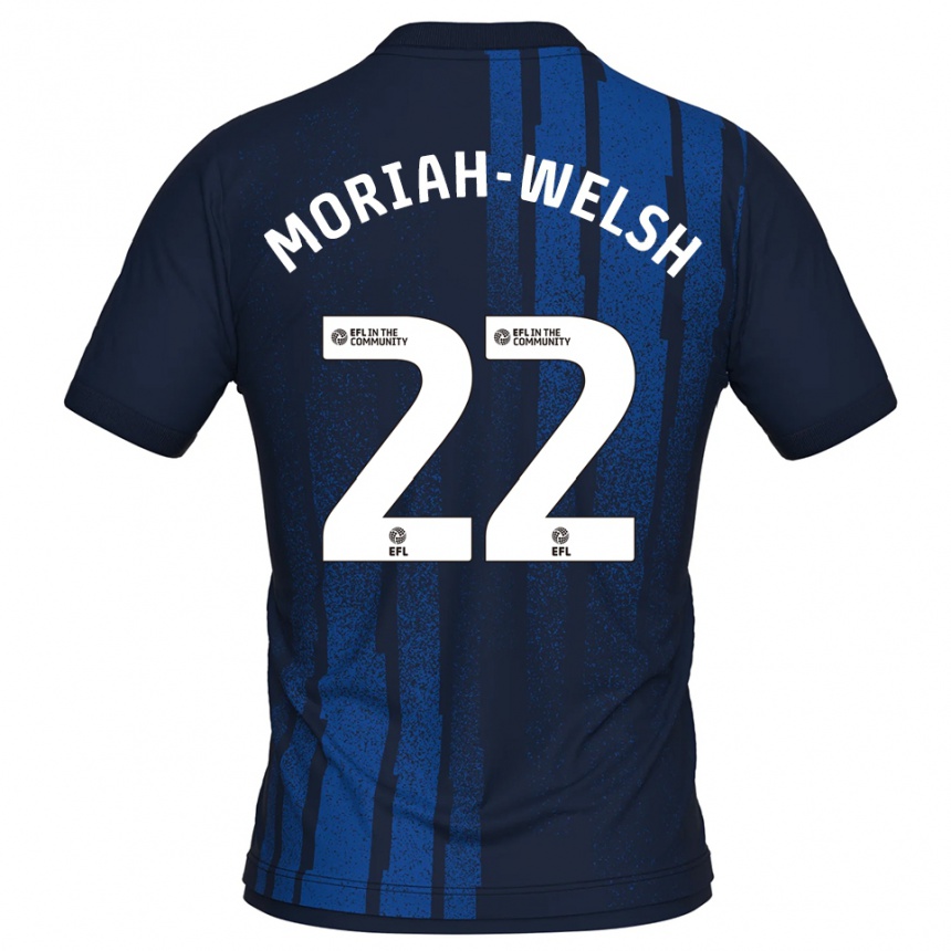 ילדים כדורגל ניית'ן מוריה-ולש #22 כחול נייבי לבן הרחק ג'רזי 2025/26