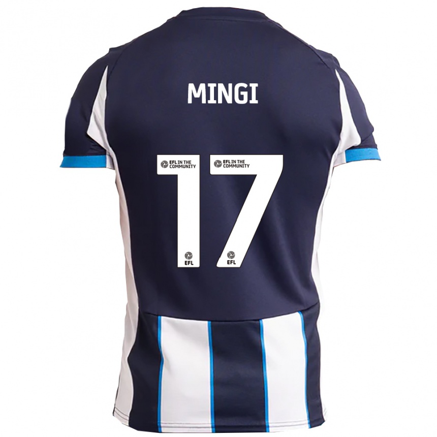 ילדים כדורגל ג'יי מינגי #17 לבן כחול נייבי הרחק ג'רזי 2025/26