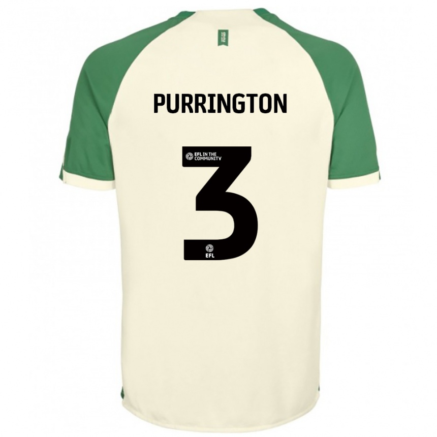 ילדים כדורגל בן פרינגטון #3 לבן שמנת ירוק הרחק ג'רזי 2025/26