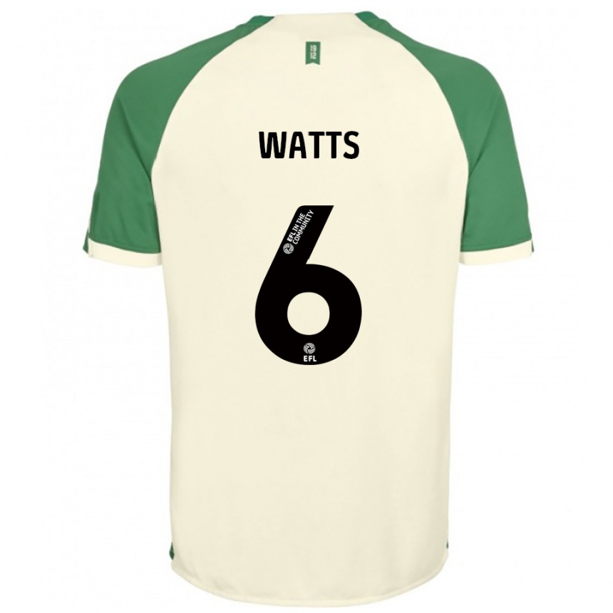 ילדים כדורגל קלנד ווטס #6 לבן שמנת ירוק הרחק ג'רזי 2025/26