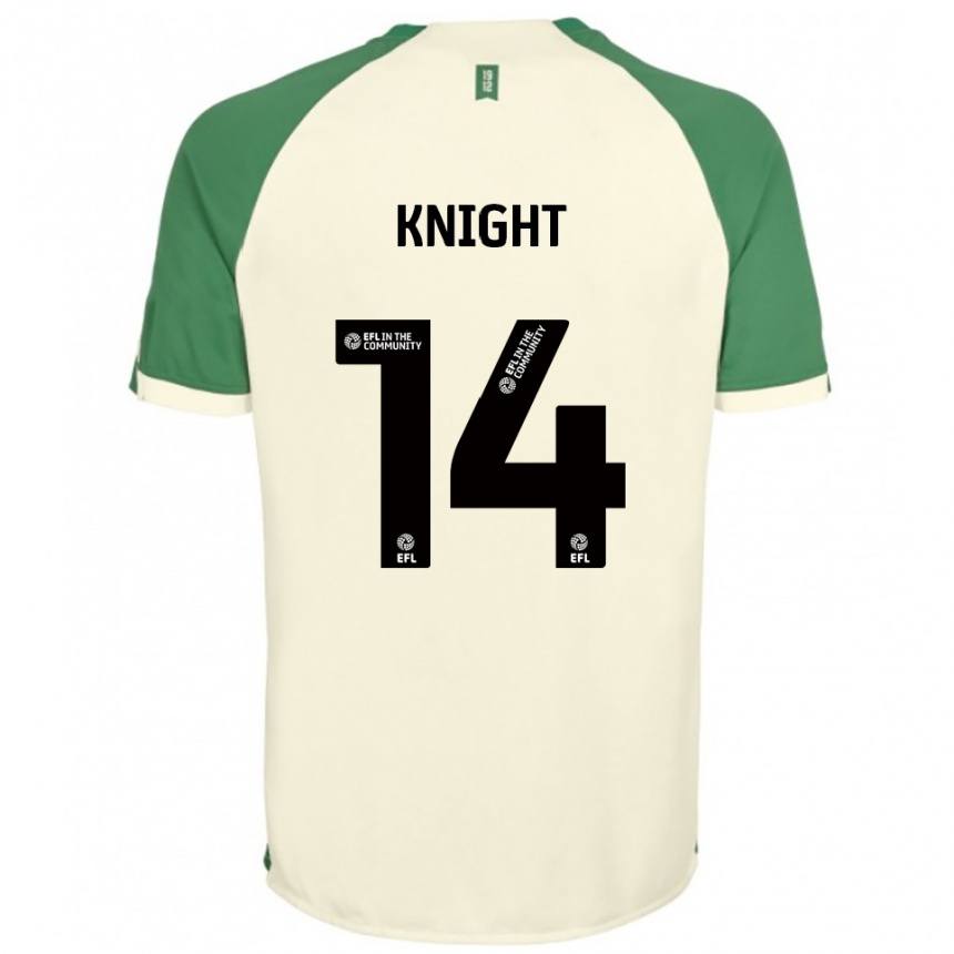 ילדים כדורגל בן נייט #14 לבן שמנת ירוק הרחק ג'רזי 2025/26