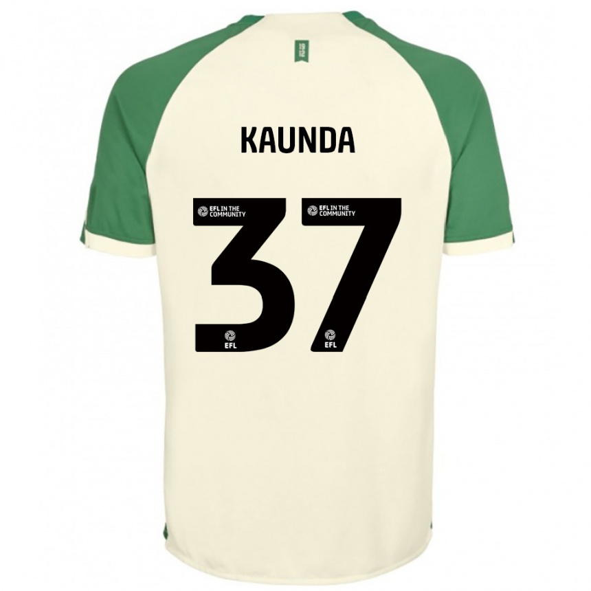 ילדים כדורגל אמארו קאונדה #37 לבן שמנת ירוק הרחק ג'רזי 2025/26