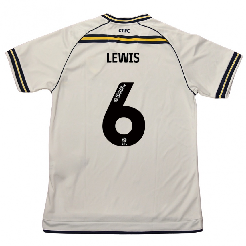 ילדים כדורגל Megan Lewis #6 לבן כחול נייבי הרחק ג'רזי 2025/26