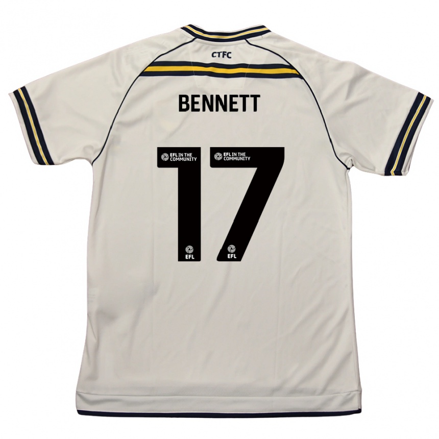 ילדים כדורגל סקוט בנט #17 לבן כחול נייבי הרחק ג'רזי 2025/26