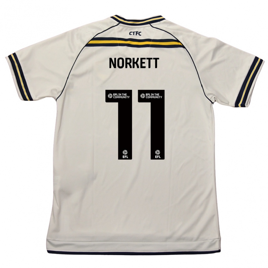 ילדים כדורגל מאני נורקט #11 לבן כחול נייבי הרחק ג'רזי 2025/26