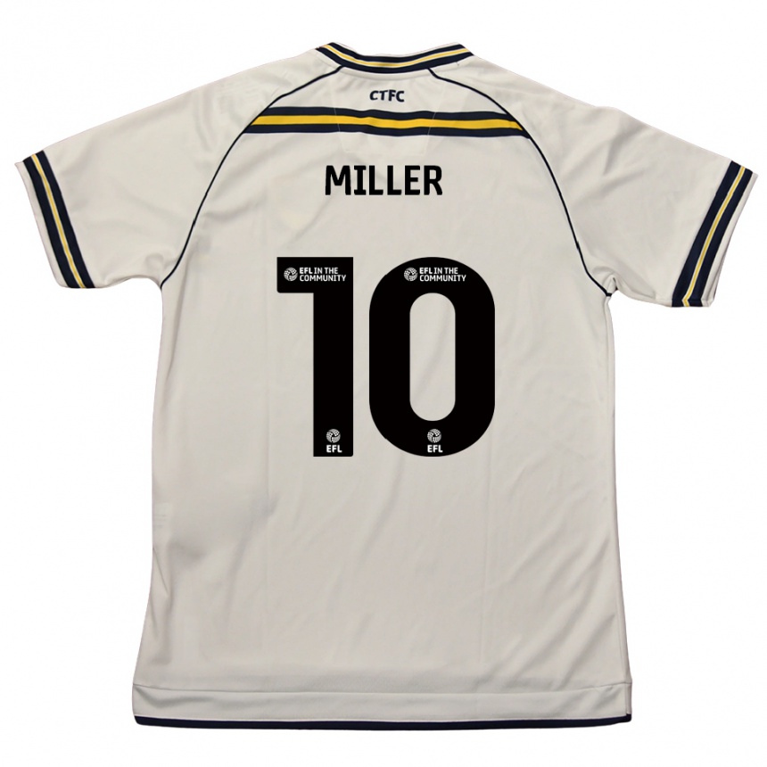 ילדים כדורגל George Miller #10 לבן כחול נייבי הרחק ג'רזי 2025/26