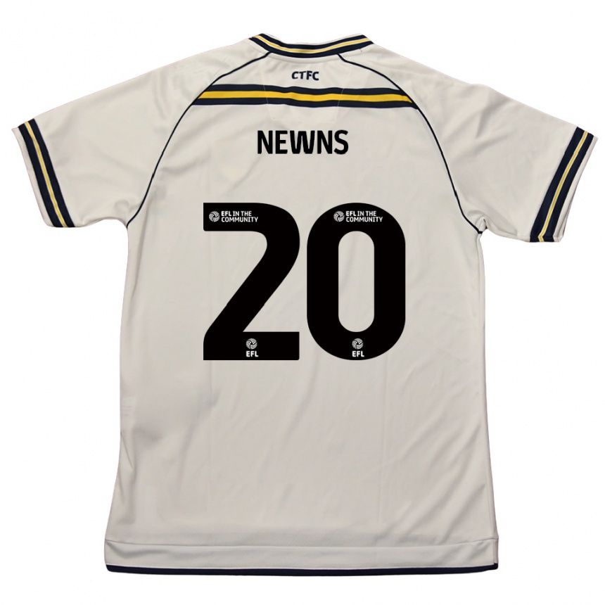 ילדים כדורגל Issy Newns #20 לבן כחול נייבי הרחק ג'רזי 2025/26