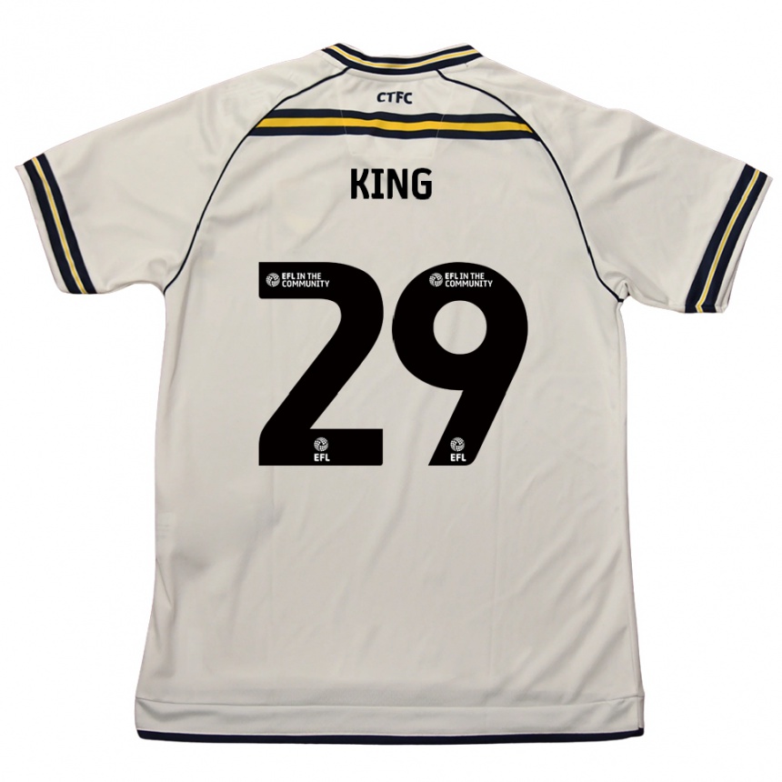 ילדים כדורגל Tom King #29 לבן כחול נייבי הרחק ג'רזי 2025/26