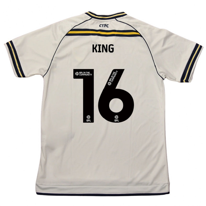 ילדים כדורגל Fred King #16 לבן כחול נייבי הרחק ג'רזי 2025/26 ילדים כדורגל Fred King #16 לבן כחול נייבי הרחק ג'רזי 2025/26