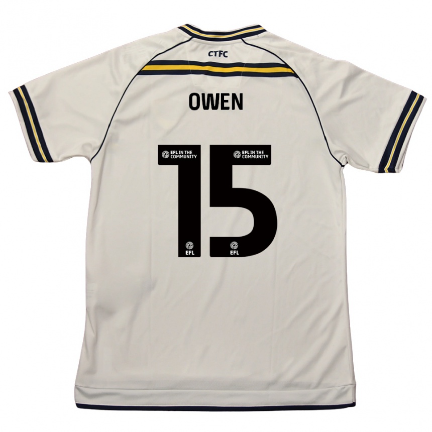 ילדים כדורגל Emily Owen #15 לבן כחול נייבי הרחק ג'רזי 2025/26