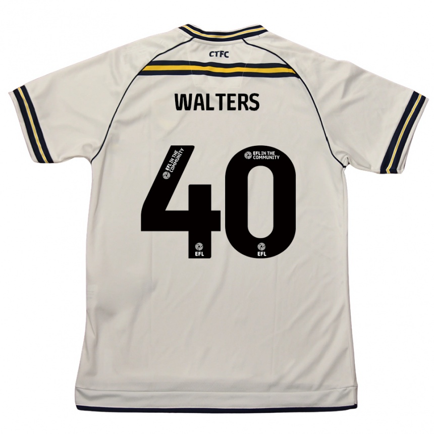 ילדים כדורגל Cameron Walters #40 לבן כחול נייבי הרחק ג'רזי 2025/26 ילדים כדורגל Cameron Walters #40 לבן כחול נייבי הרחק ג'רזי 2025/26