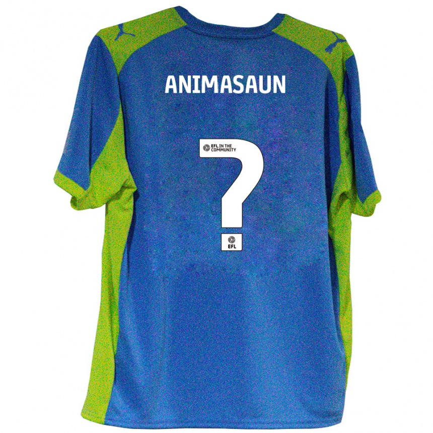 ילדים כדורגל David Animasaun #0 תכלת צהוב הרחק ג'רזי 2025/26