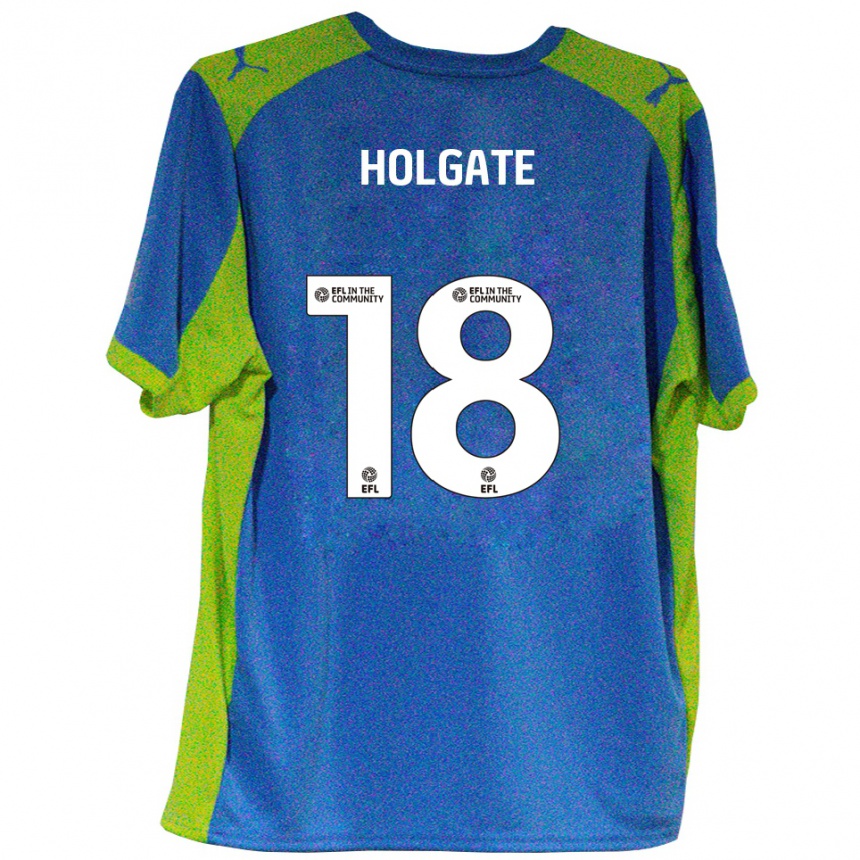 ילדים כדורגל Harrison Holgate #18 תכלת צהוב הרחק ג'רזי 2025/26