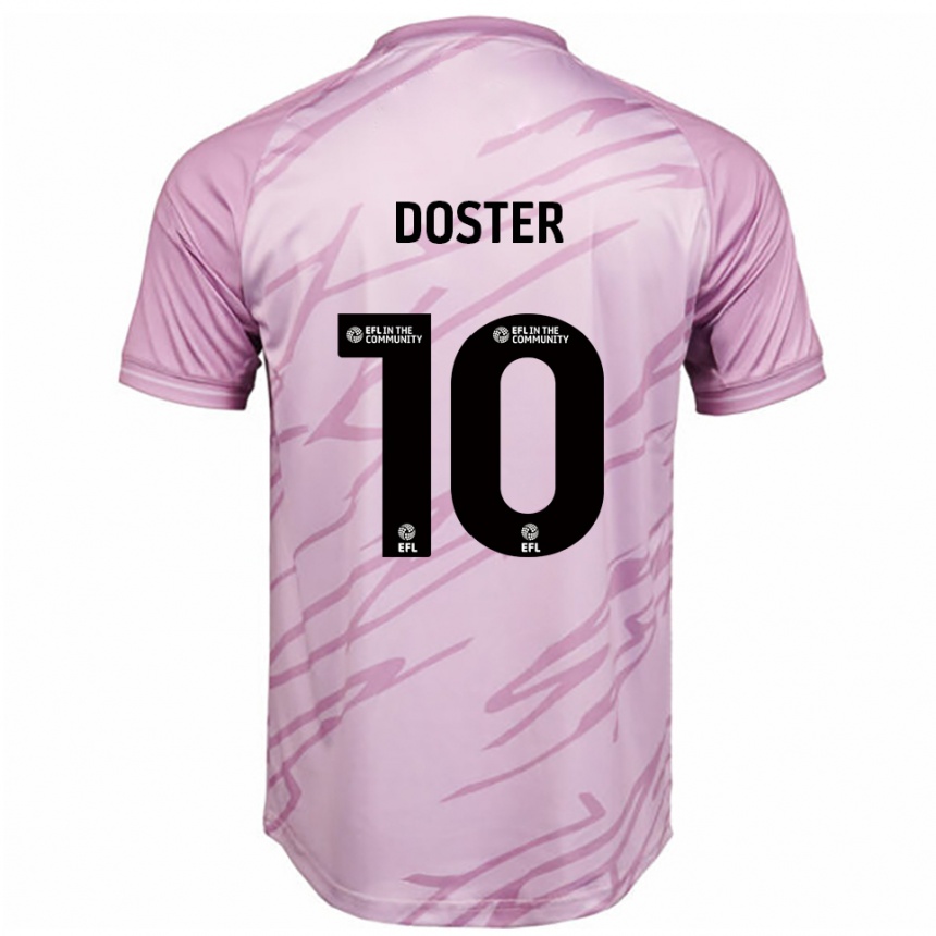 ילדים כדורגל Katie Doster #10 ורוד שחור הרחק ג'רזי 2025/26